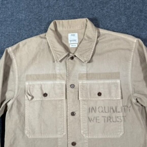 Visvim‎ Mens Cardwell Shirt LS Jacket Utility Trucker Beige Sz 4 L/XL Japan Work - Picture 4 of 14